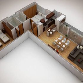 Croquis Design - Vue Axonométrique - Appartement 05